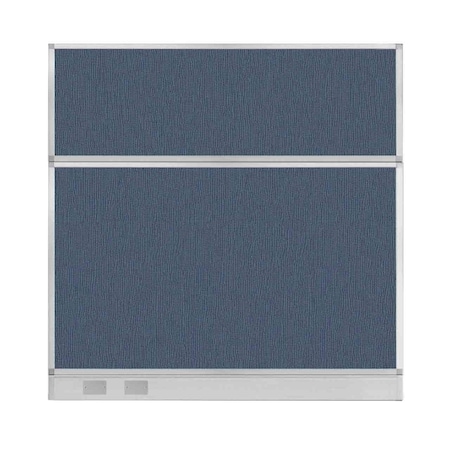 Versare Hush Panel Configurable Cubicle Partition 6' x 6' Ocean Fabric w/ Cable Channel 1856343